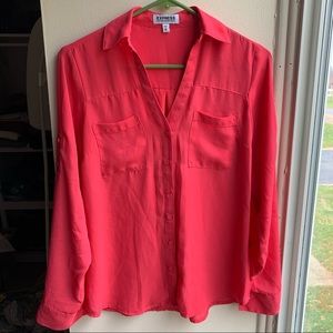 Express Button Down Formal Top